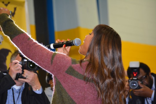 City of Newark, NJ Children Pose For Selfie With Kelly Rowland Yesterday At Free Happy Halloween Event