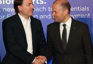Prime Minister for the Republic of Malta, Joseph Muscat, and Learning Machine Co-Founder and COO, Dr. Daniel Hughes