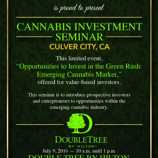 MIPR Holdings to Host Cannabis Investment Seminar in Culvar City, CA