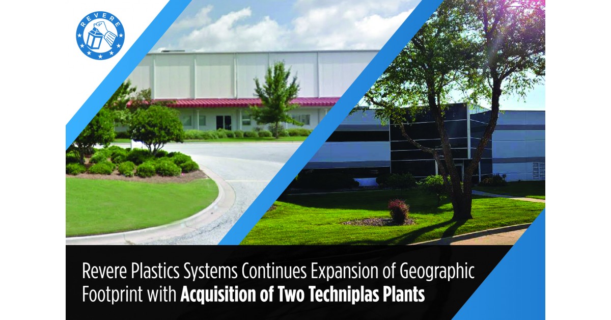 Revere Plastics Systems Continues Expansion of Geographic Footprint 