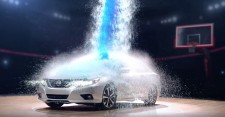 Custom Water Burst Effects Highlights Nissan Ad