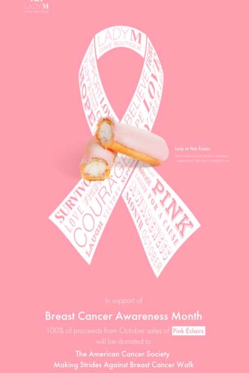 Lady M New York Announces Breast Cancer Awareness Month Campaign