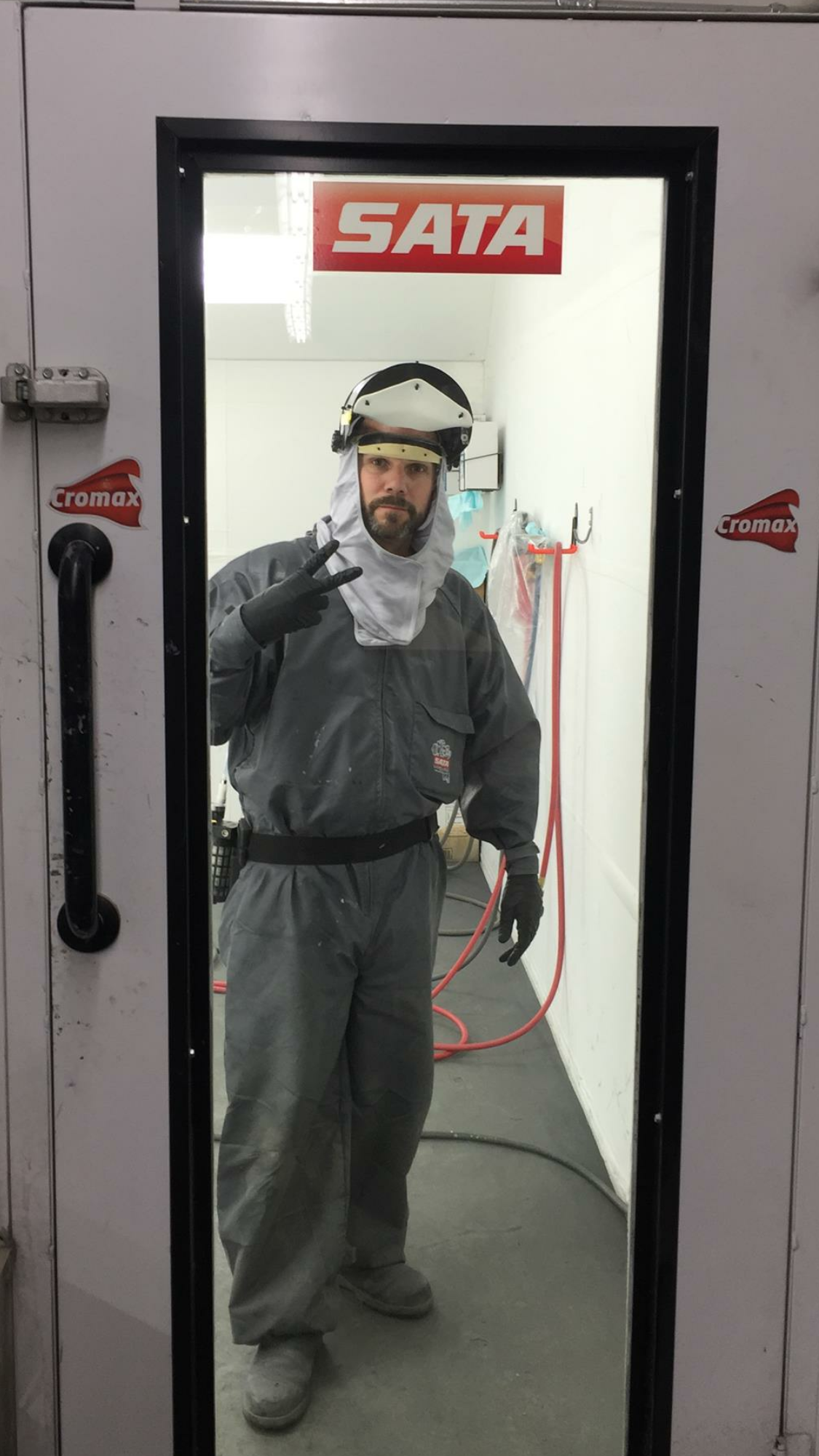 Painter at Precision Frame & Body Shop is a Lifelong SATA Devotee