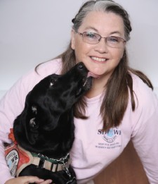 Patti and her SDWR service dog