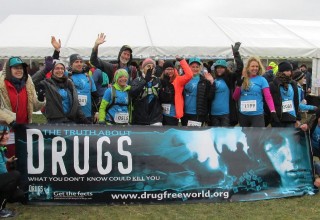 Drug-Free World Sussex Runners ran in the Endurancelife half-marathon March 17 to raise funds for drug education activities.