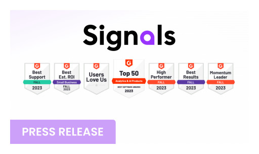 Signals Recognized, Earns 153 Badges From G2's Fall 2023 Reports