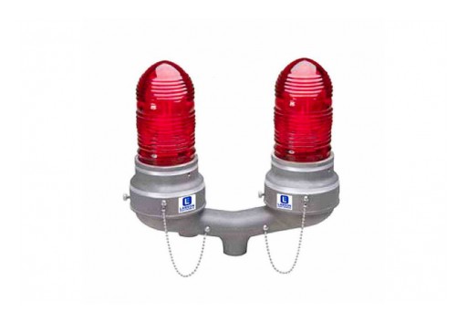 Larson Electronics Releases 116W Incandescent Obstruction Light, Dual Lamp, 220-240V AC, Red Lens