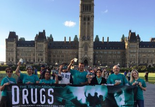 Volunteers from the Church of Scientology Ottawa promote drug education as a necessary part of Canada's drug prevention strategy.