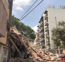Buildings collapsed throughout Mexico City (courtesy of Twitter)