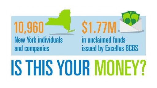 NY State Residents Might Have 'Unclaimed Funds' From Excellus BlueCross BlueShield; August 2019 Deadline Approaching