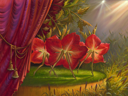 Vladimir Kush Unveils His Latest Painting 'Forest Can-Can'