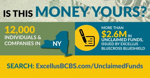 Excellus BlueCross BlueShield Looking for Owners of "Unclaimed Funds"