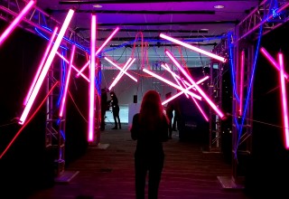 Conference Participants Energized by a Light-up LED MAZE Created by TLC Creative with LED Tubes