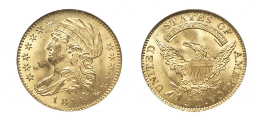 Hard Asset Management Announces Private Treaty Sale of Rare 1811  Small 5 Capped Bust Half-Eagle
