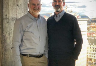 David Gardner and David Ruff pose for a photo in March 2018