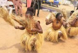 Dancers from the Kumasi Cultural Center performed a traditional Ashanti dance at the grand opening the Scientology Volunteer Ministers Goodwill Tour in Kumasi, Ghana.