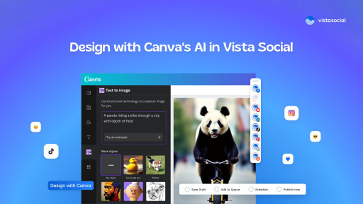 Vista Social Leads the Way as the First SMM Tool to Integrate Canva’s AI Image Generator