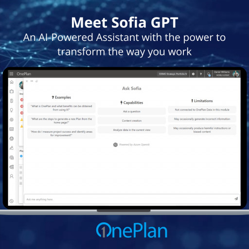 OnePlan Announces Sofia GPT, an AI-Powered Assistant That is Changing the Game for Strategic Portfolio and Work Management