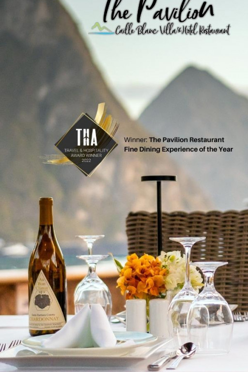The Pavilion Restaurant at Caille Blanc Villa & Hotel is a Travel & Hospitality Award Winner for 2022