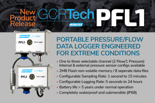 MOBILTEX Releases the GCRTech PFL1 — Next-Generation Portable Water Pressure + Flow Data Logger