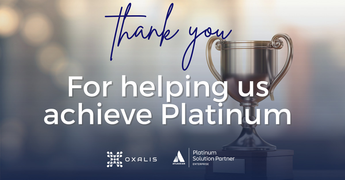 Oxalis Solutions Officially Recognized as an Atlassian Platinum Solution Partner