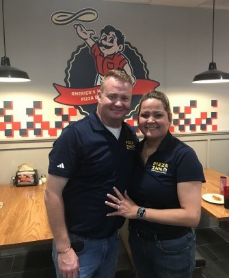 Pizza Inn opens in Sherman, Texas Sherman, Texas franchisees Charlie and Jenny Clarke