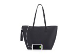 Black Tote with Phone Charger by ChicBuds 