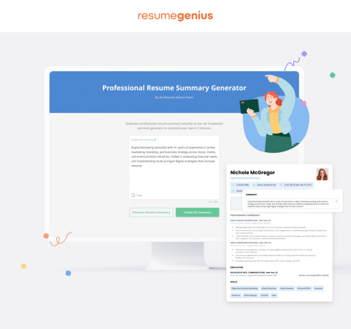 Resume Genius Releases Free Resume Summary Generator Tool to Celebrate 10th Anniversary