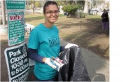 Drug-Free World Volunteers clean up MacArthur Park and pass out drug education booklets to local residents and park visitors.