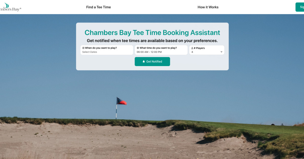 Chambers Bay Golf Course Partners with Noteefy to Make it Easier & More Efficient for Golfers to Find Tee Times