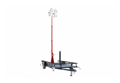 Larson Electronics Releases 4000W Trailer Mounted 3-Stage Light Mast, 220V, 30' Mast, 50' Cord