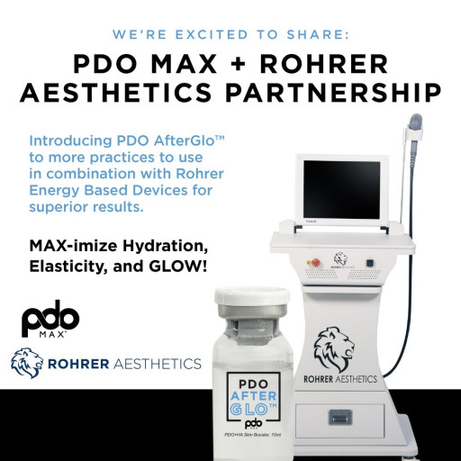 PDO Max and Rohrer Aesthetics Team Up to Offer PDO AfterGlo, the First Polydioxanone (PDO) Topical Serum Skin Booster