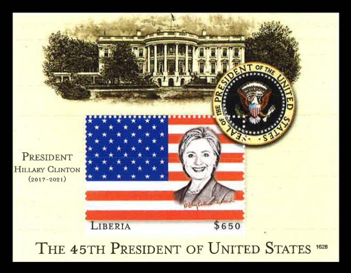 Hillary Clinton Postage Stamp as the 45th President of the United States to be Withdrawn