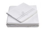 White Microfiber Bed Sheets Set Folded View