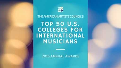 Nominations Now Open for Top 50 U.S. Colleges for International Musicians