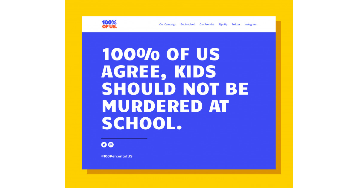100 Percent of US — a Grassroots Campaign Launched to Prevent School Shootings — Demands Immediate Action From Congress