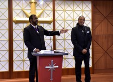 The newly ordained Rev. Philip Hargrow of the Church of Scientology Harlem