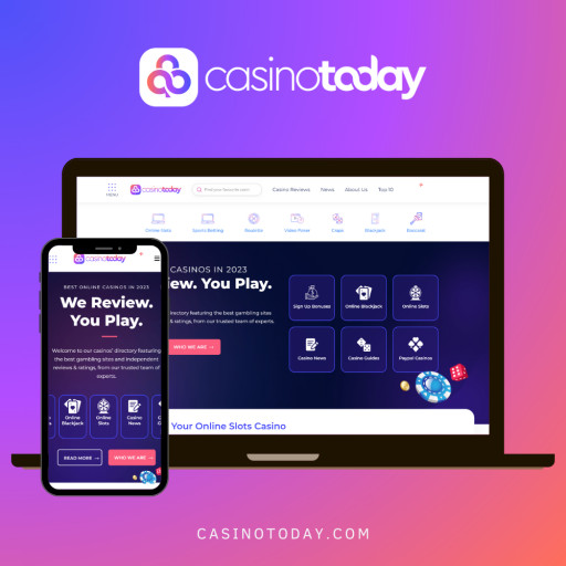 CasinoToday.com, a Trusted Online Casino Guide and News Source, Launches New, Innovative Website