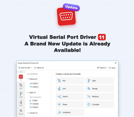 Meet Brand New Virtual Serial Port Driver 11