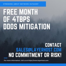 Free Month of 4Tbps DDoS Mitigation
