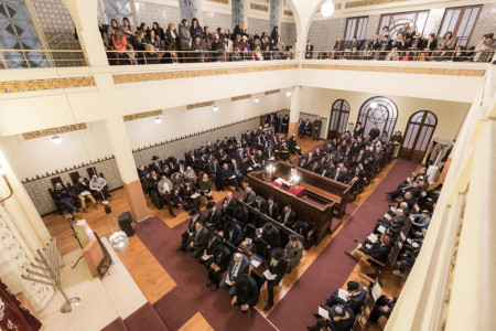 Shabbat at the Kadoorie Mekor Haim Synagogue in Porto, Portugal