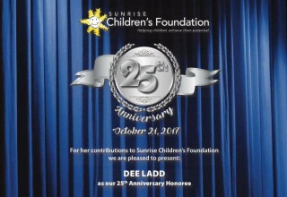 Sunrise Children's Foundation 25th Anniversary Gala Invitation