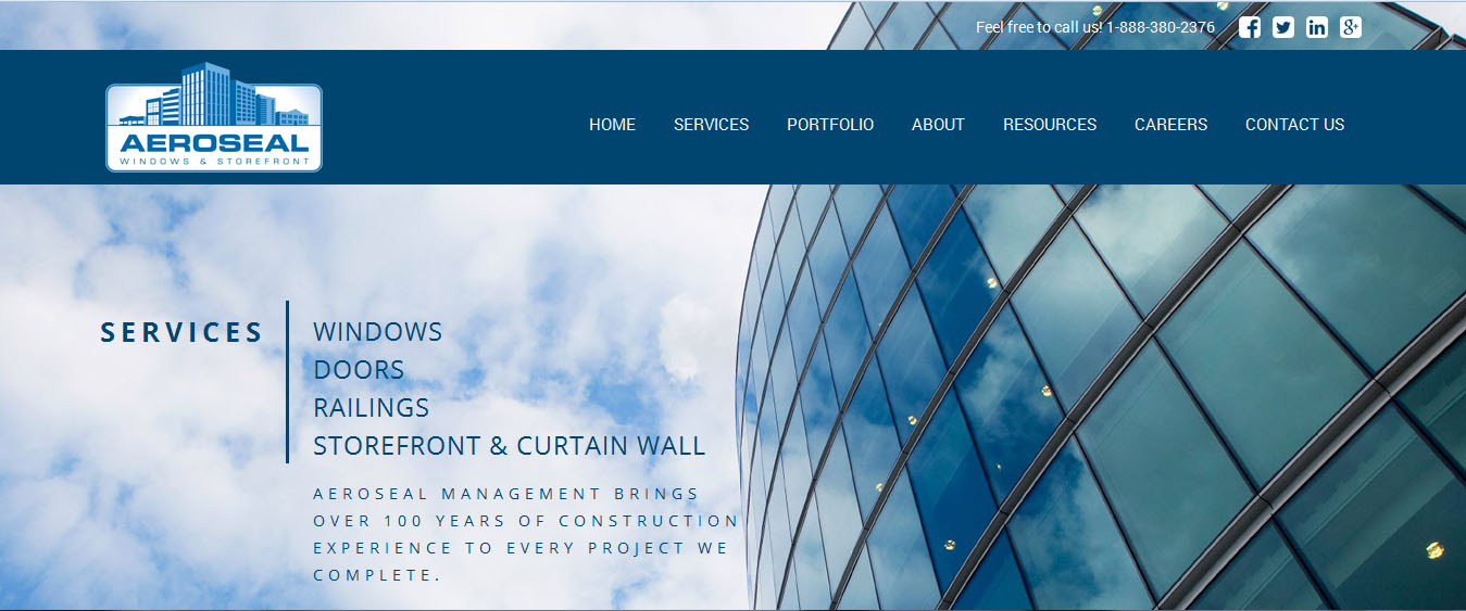 Aeroseal Windows & Storefront Launches New site Newswire