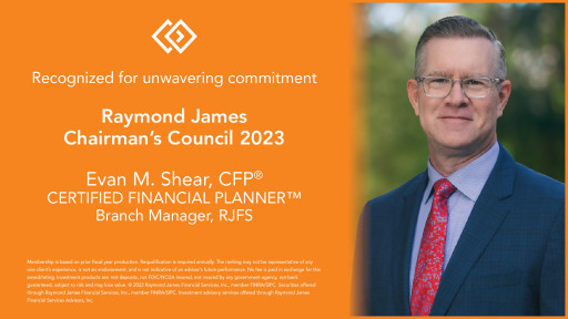 Evan Shear, Raymond James Chairman's Council 2023