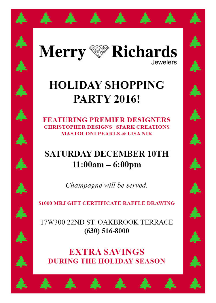 ChicagoArea Merry Richards Jewelers to Throw TwoDay "Holiday Shopping