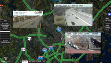 T3 traffic presentation showing road imagery powered by Vizzion