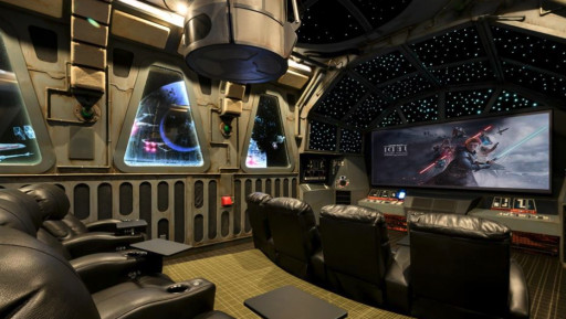 Take a Seat in This Millennium Falcon-Themed Home Theater in $15 Million Orlando Estate