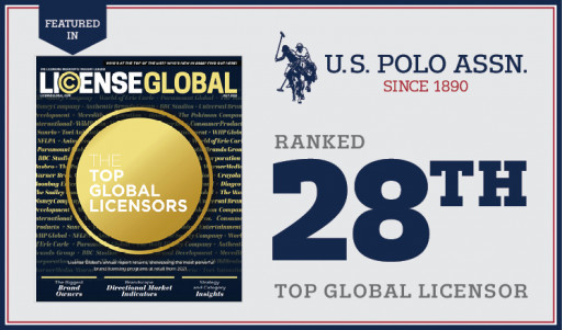 U.S. Polo Assn. Remains One of the Largest Sports Licensors and Climbs to 28th Overall in License Global's Prestigious 'Top Global Licensors'