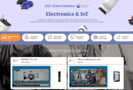 Extraordinary Korean Products Presented at Tradekorea Homepage - Electronics & IoT