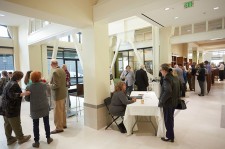 Guests gathered in the Public Information Center of the Church of Scientology